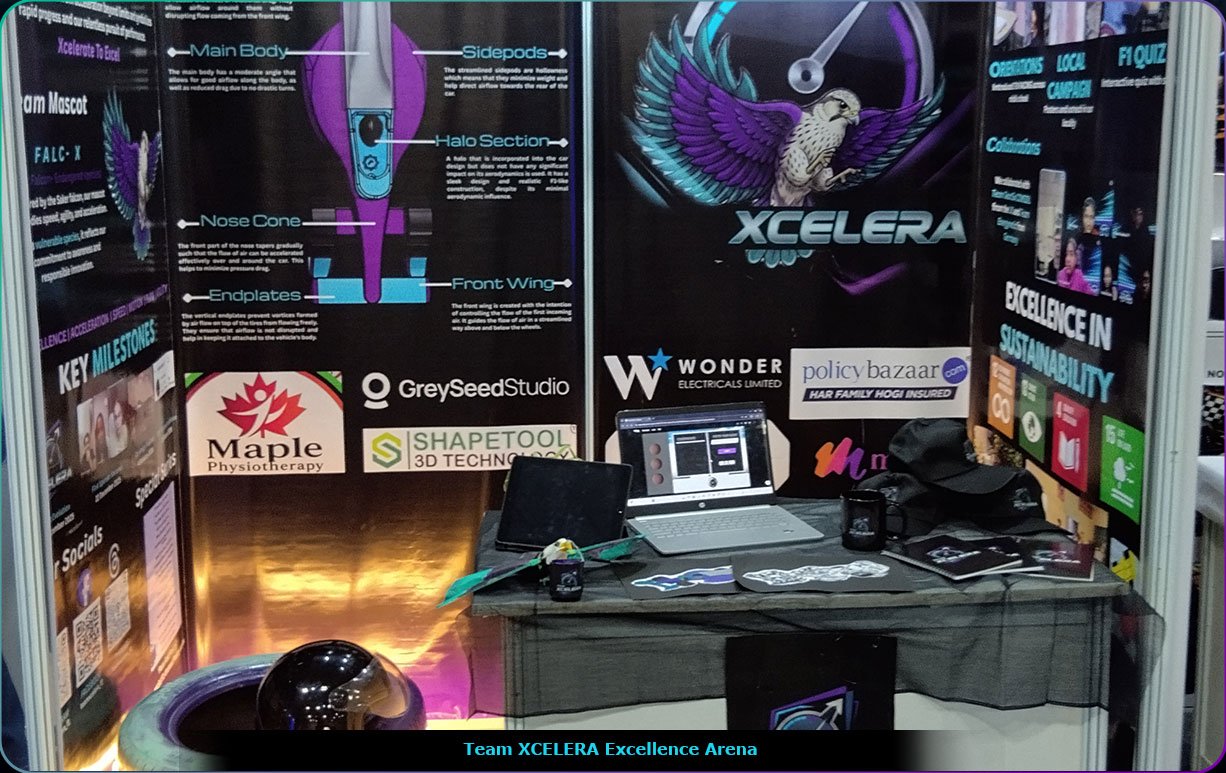 Team XCELERA Excellence Arena booth display